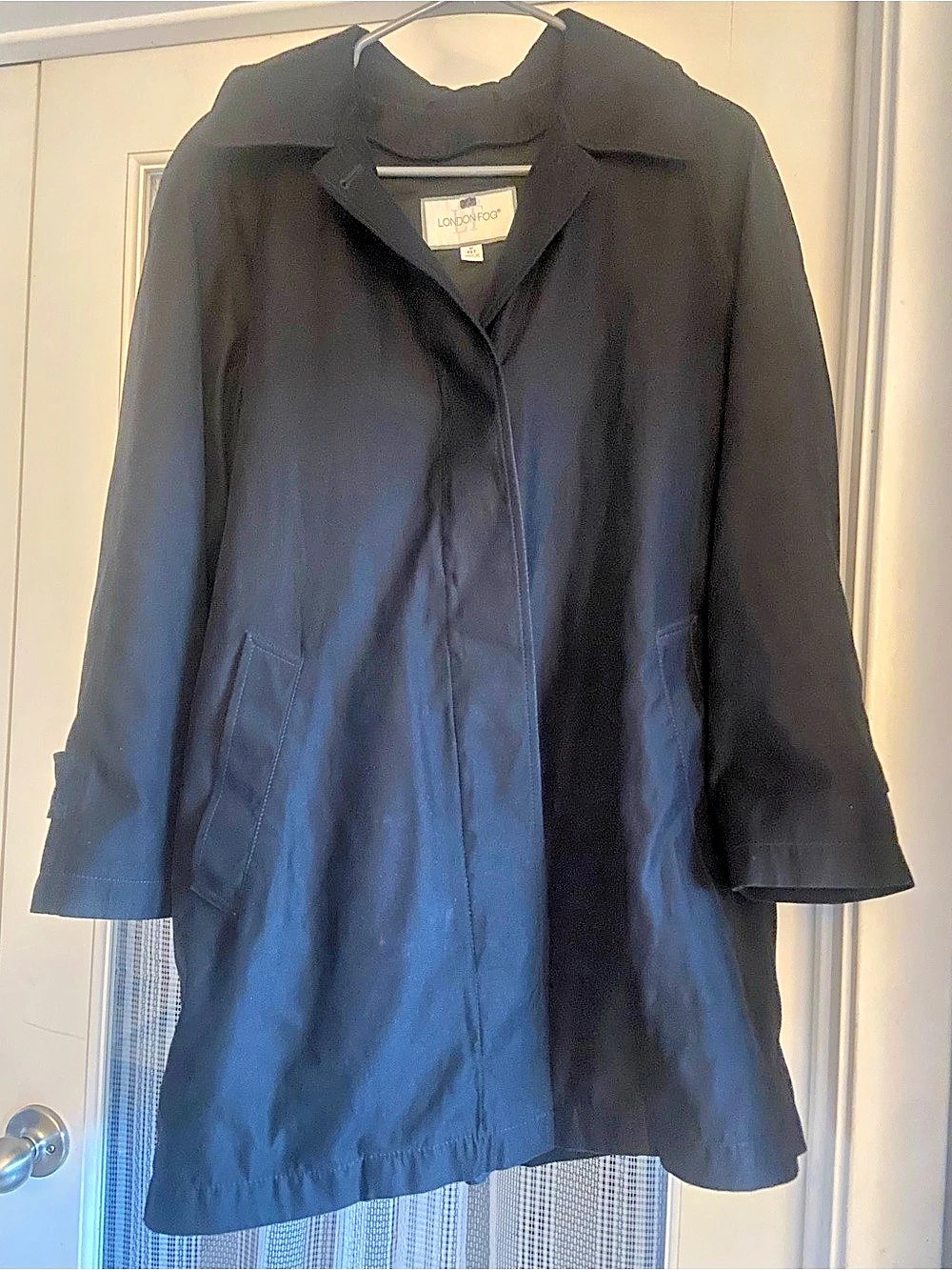 Vintage London Fog Black Hooded Coat